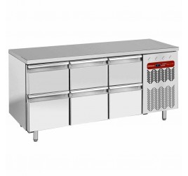 6 fiókos Diamond hűtött munkaasztal